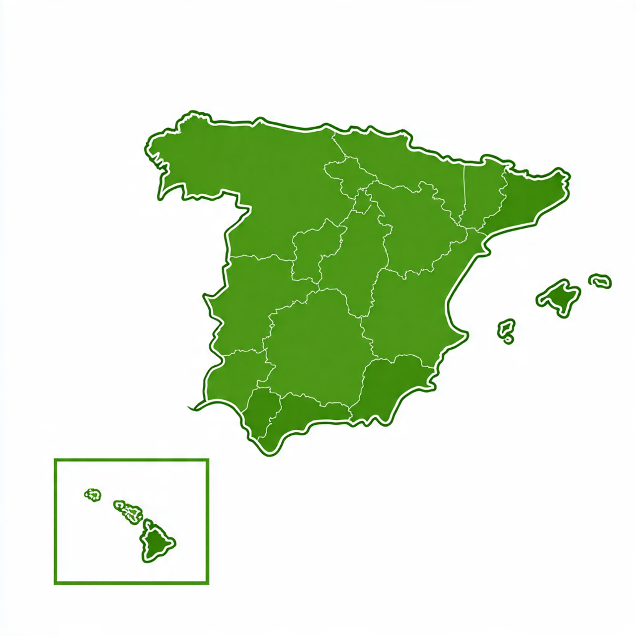 Mapa de España y Canarias